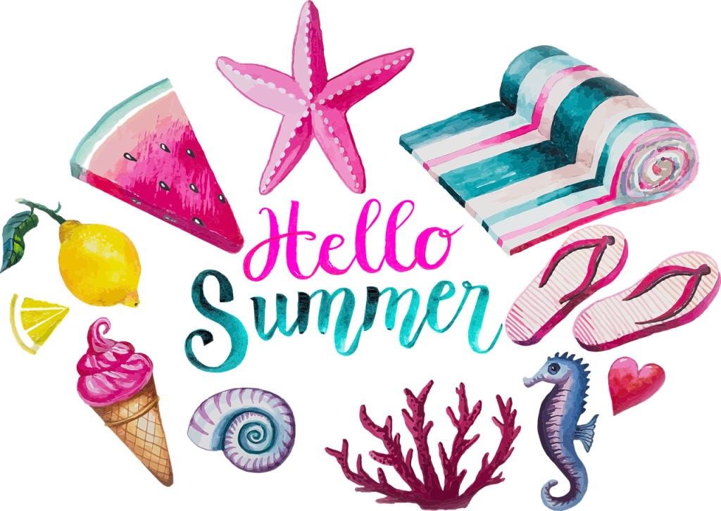 watercolor, summer, bathing shoes-4120925.jpg